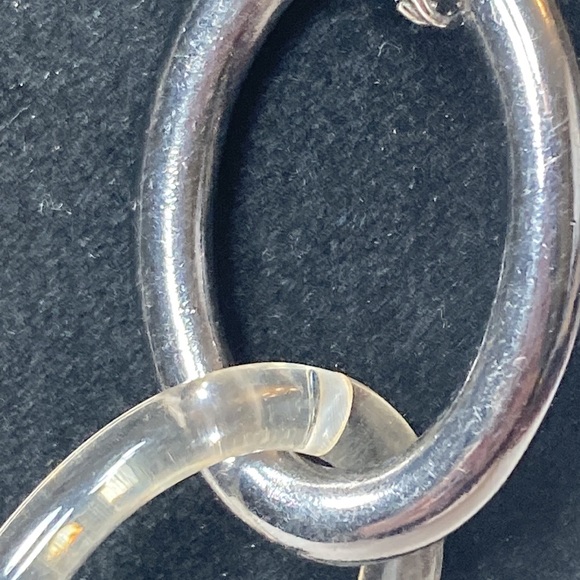 36" Long Talbots Multi Chain Style Silver & Dark Grey Tone Necklace - Picture 4 of 14